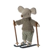 Maileg - Winter Mouse Big Brother With Skis