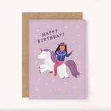 Lauren Sissons Studio - Cowgirl Unicorn Birthday Card