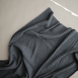 Mushie - Knitted Baby Blanket Ribbed - Smoke