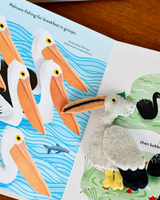 Tara Treasures - Busy Beaks Finger Puppets & Book Set