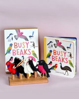 Tara Treasures - Busy Beaks Finger Puppets & Book Set