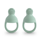 Mushie - Silicone Fresh Food Feeder 2pk - Cambridge Blue