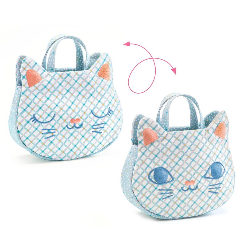 Djeco - Cat Handbag 7pc with Phone, Keys & Accessories
