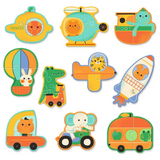 Djeco - Puzzle Duo - Vehicles 10 x 2pc puzzles