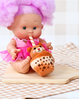 Tara Treasures - Felt Bear Boba Bubble Tea Drink