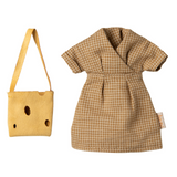 Maileg - Check Dress & Bag - Mum Mouse
