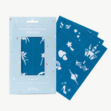 Oh Flossy Kids Reusable Adhesive Face Paint & Makeup Stencils - Teal