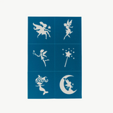 Oh Flossy Kids Reusable Adhesive Face Paint & Makeup Stencils - Teal