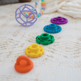 Rainbow Stacker Teether & Toy - Raspberry Ombre