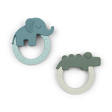Teether 2pk - Elphee Blue & Croco Green