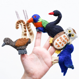 Tara Treasures - Birds of Australia Finger Puppets Set D