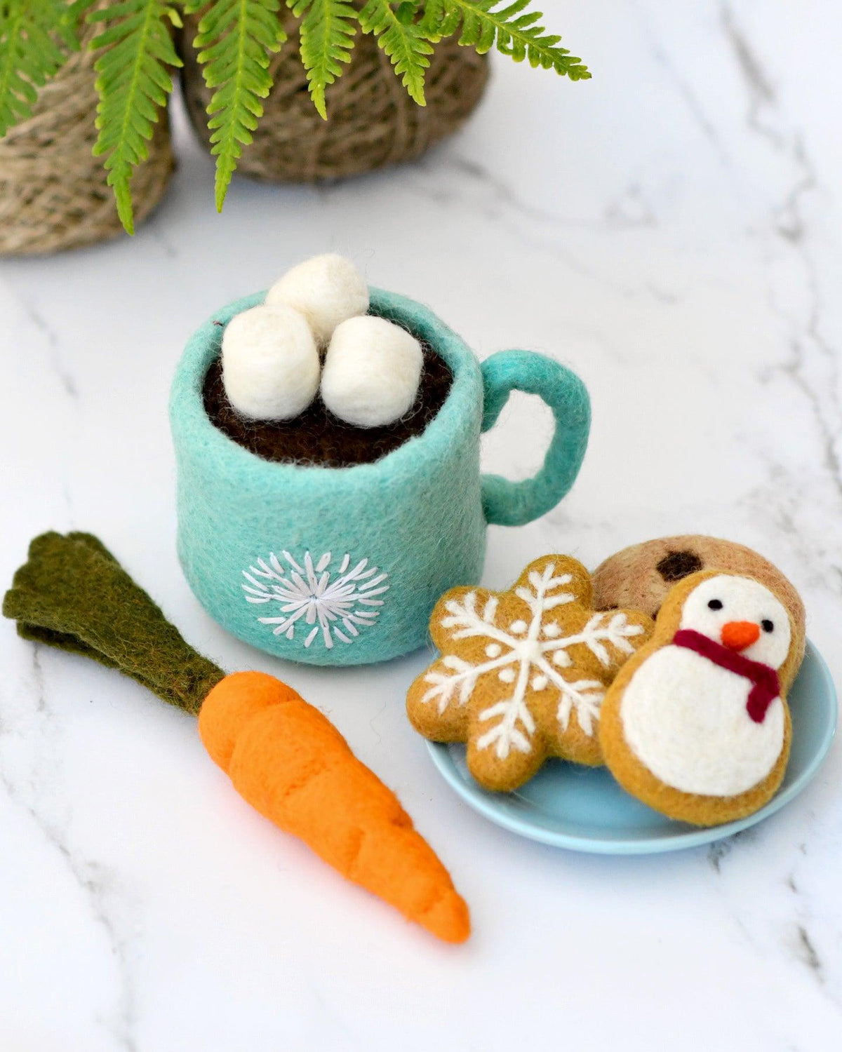 Tara Treasure - Santa's Snacks with Hot Chocolate Blue Cup