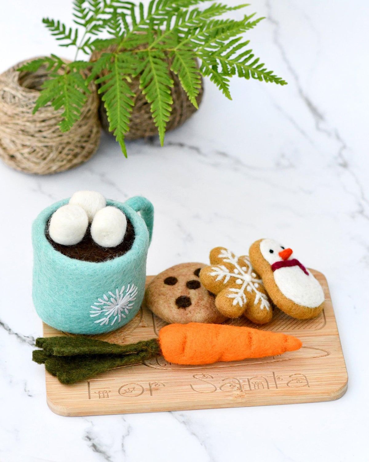 Tara Treasure - Santa's Snacks with Hot Chocolate Blue Cup