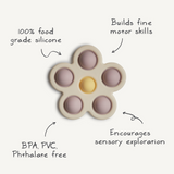 Mushie - Flower Press Toy - Dried Thyme/Natural/Shifting Sands