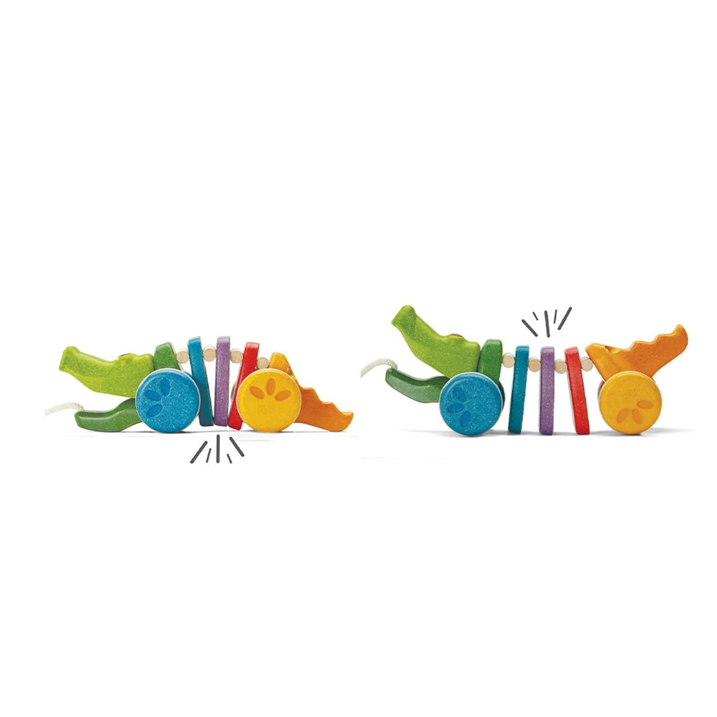 Rainbow Alligator Pull Along Monkey Puzzle Toys