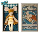 Maileg - Super Hero Mouse In Matchbox