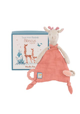 Moulin Roty - Sous Mon Baobab - Giraffe Comforter With Pacifier Holder