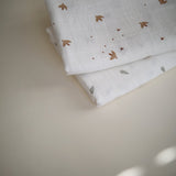Mushie Swaddle Organic Cotton - Sparrow