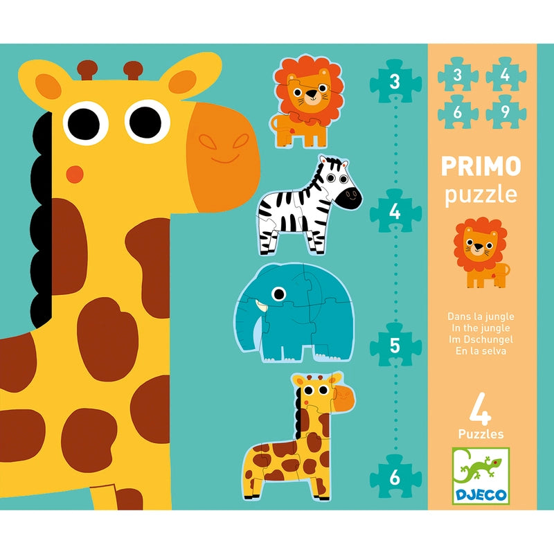 PRIMO PUZZLE - IN THE JUNGLE 3, 4, 5 & 6 PC
