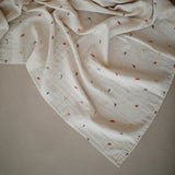 Mushie - Swaddle Organic Cotton Muslin - Dinosaurs