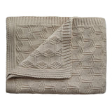 Mushie - Knitted Baby Blanket Honeycomb - Beige