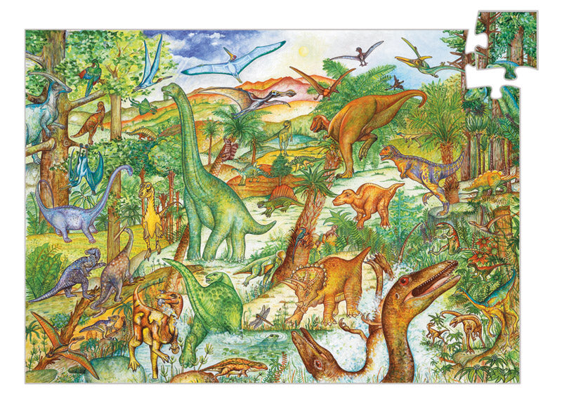 OBSERVATION PUZZLE - DINOSAURS 100PC