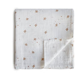 Mushie Swaddle Organic Cotton - Sparrow