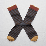 Bonne Maison Socks - L'Automne -Stripe Steel