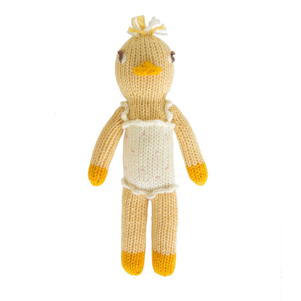 KNITTED RATTLE - LUCILLE DUCK