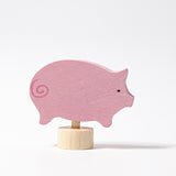 Grimm's - Pig Decoration - Pink