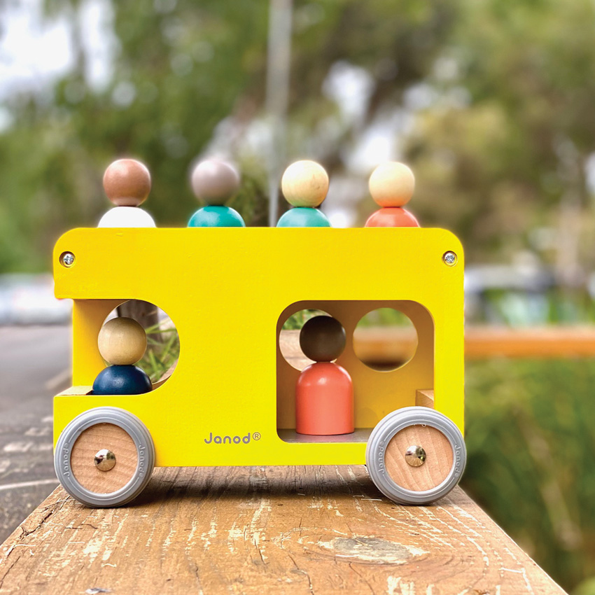 School Bus With 6 Figures