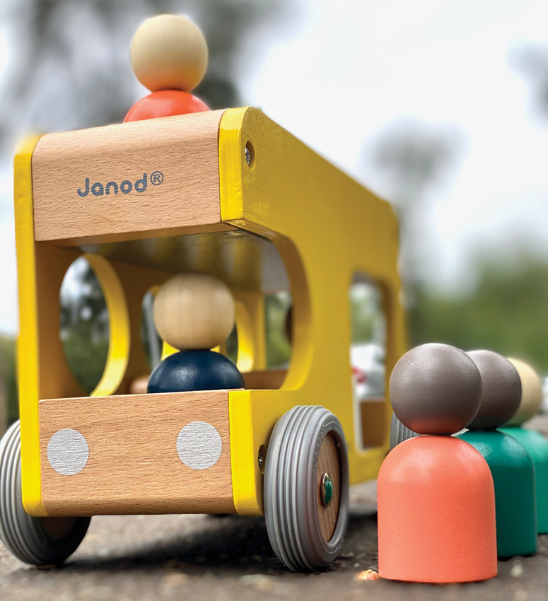 School Bus With 6 Figures