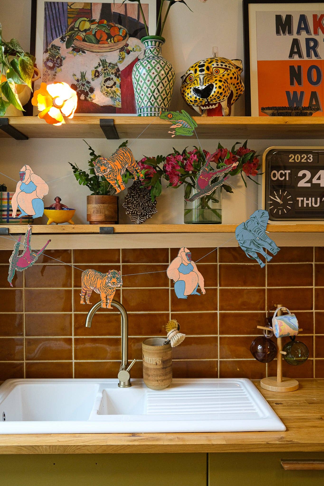 East End Press - Safari Animals Sewn Garland