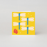 4th Birthday Dragonfly Card