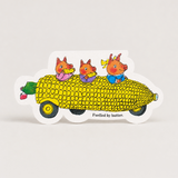 Richard Scarry - Corn On The Cob Car Die-Cut Card