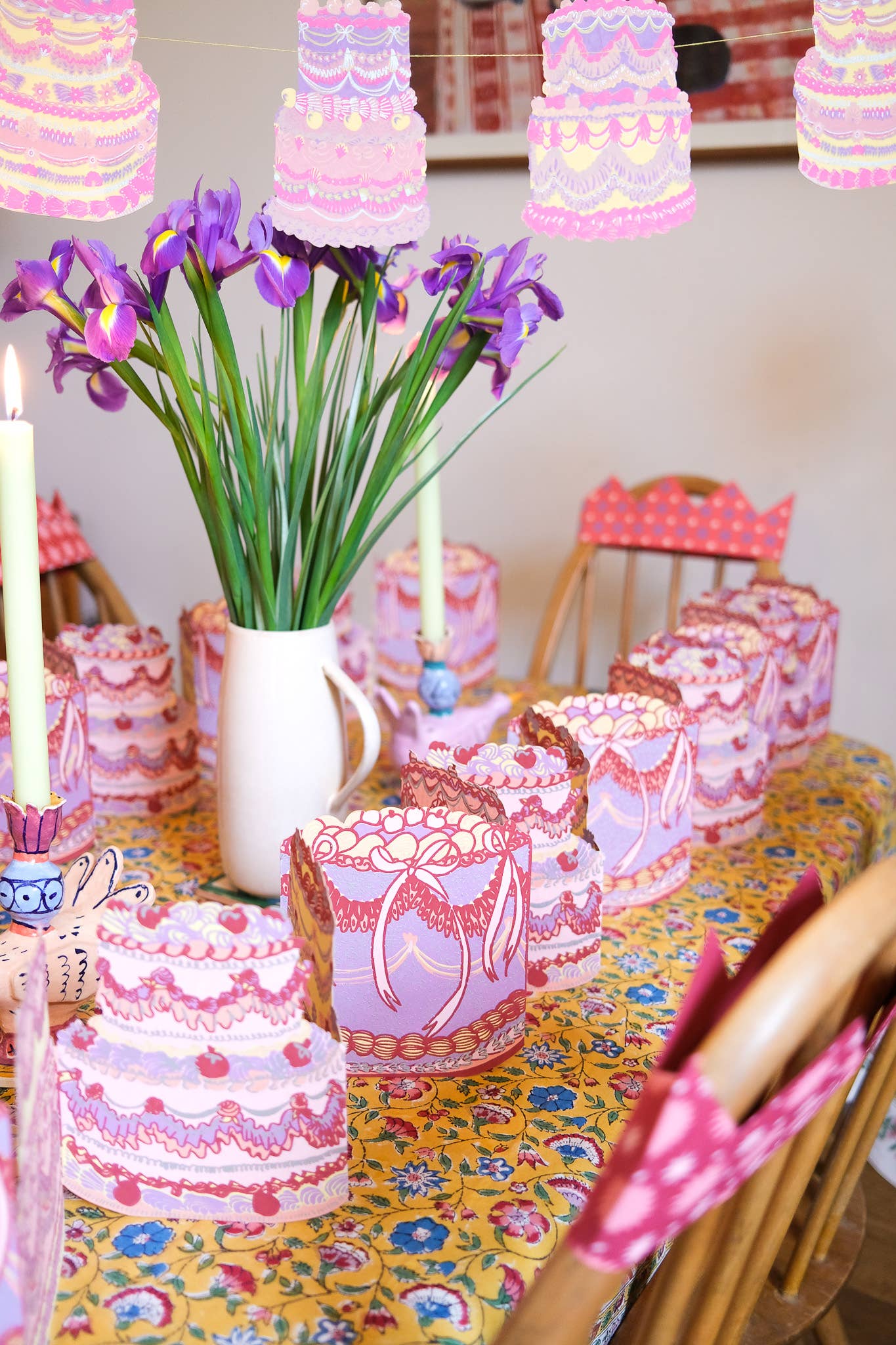 East End Press - Birthday Cake Concertina Garland