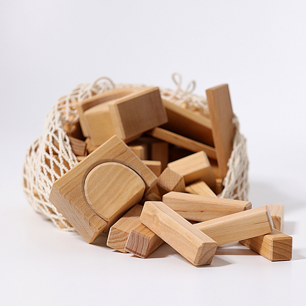Grimm's - Geometric Natural Blocks 60 Pcs