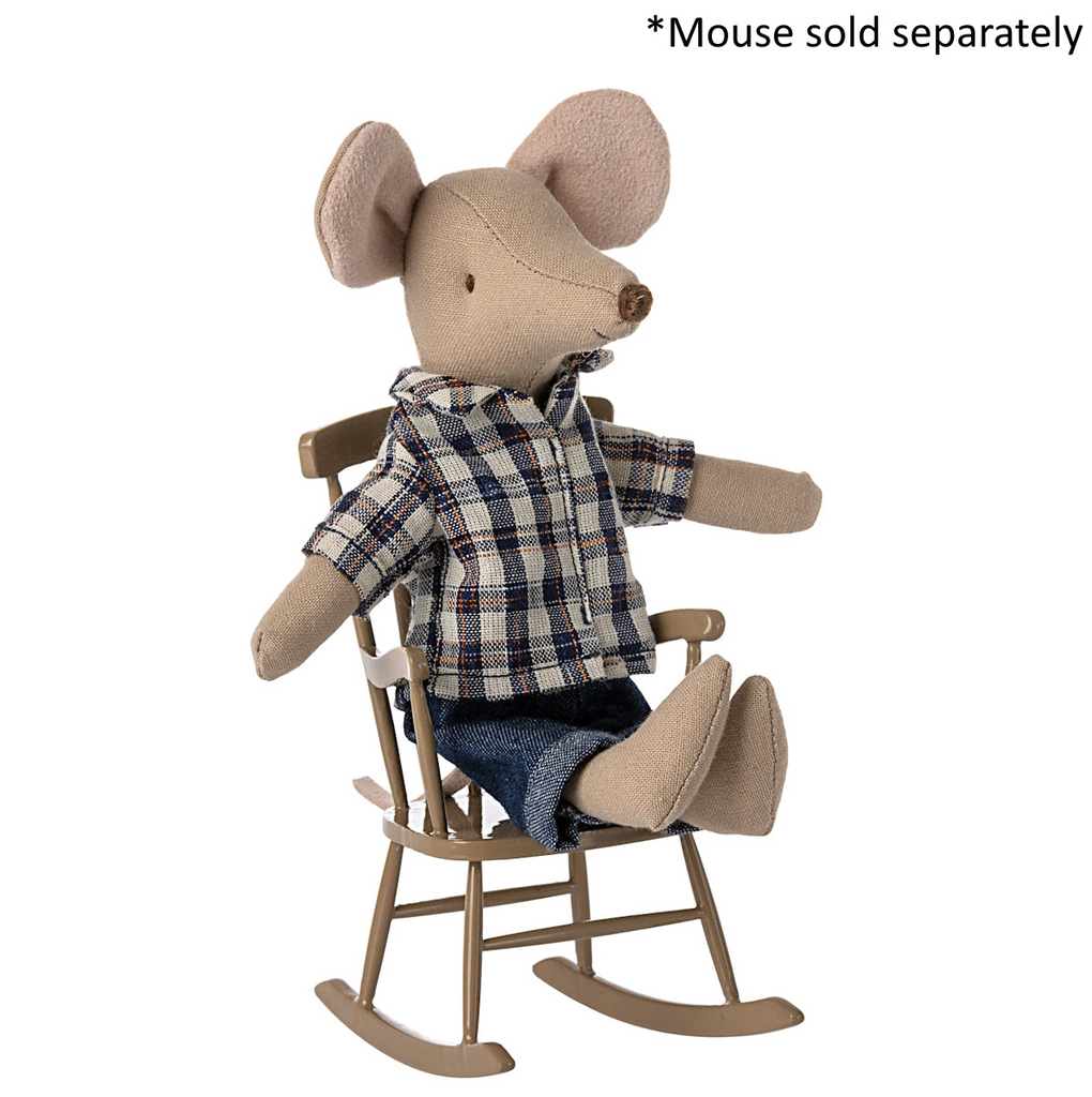 MAILEG - ROCKING CHAIR MOUSE - LIGHT BROWN