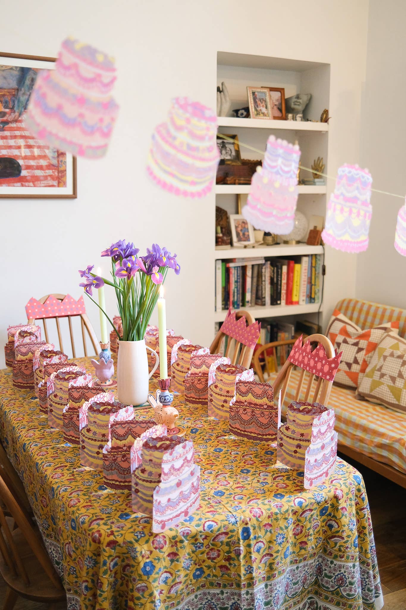 East End Press - Birthday Cake Concertina Garland