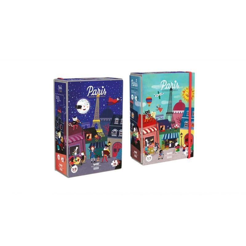Londji - Reversible Puzzle 36pc - Night & Day in Paris