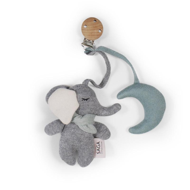 Elephant Pram Toy - Cloud Blue