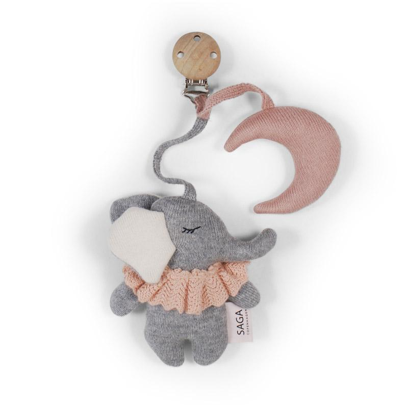 Elephant Pram Toy - Rose