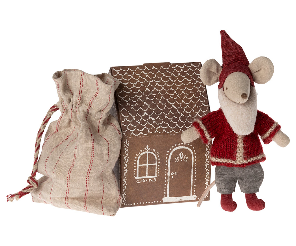 MAILEG - SANTA MOUSE WITH HOUSE