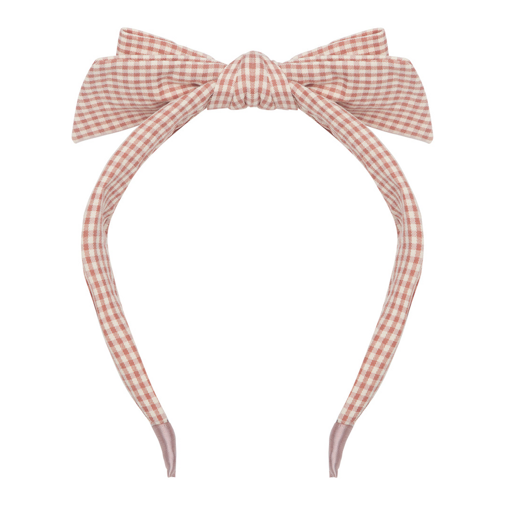 ALICE BAND - GINGHAM EDIE BOW