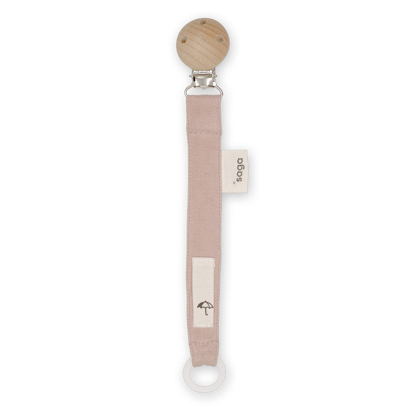 Saga Copenhagen Pacifier Clip - Misty Rose