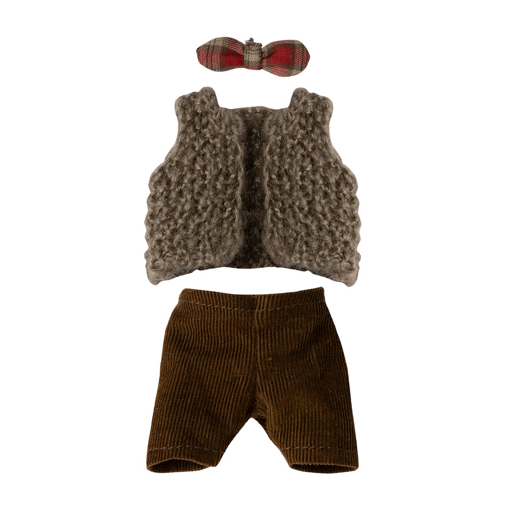 Maileg - Knitted Vest & Pants For Grandpa