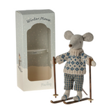 Maileg - Winter Mouse Dad With Skis