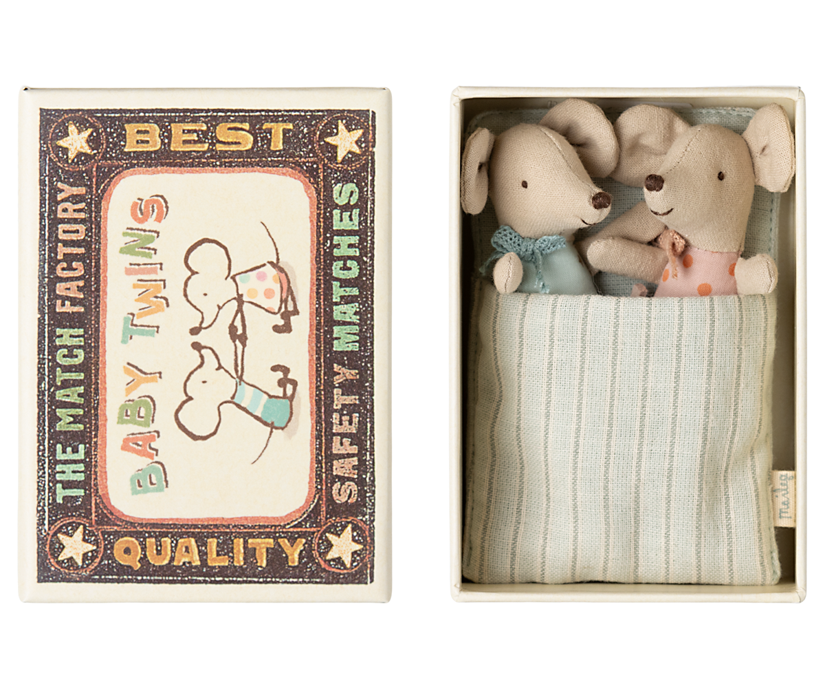 Maileg - Twins Baby Mice in Matchbox - 2025