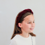 Mimi & Lula - Oversize Twist Burgundy Velvet Alice Band