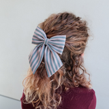 Mimi & Lula - Agnes Oversize Bows Stripe & Navy Velvet